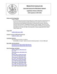 Legislative History: An Act to Provide Immunity for Private Physicians in Public Hospitals (SP266)(LD 803) by Maine State Legislature (116th: 1992-1994)