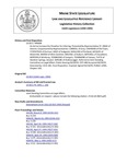 Legislative History: An Act to Increase the Penalties for Littering (HP608)(LD 823) by Maine State Legislature (116th: 1992-1994)