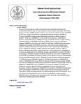 Legislative History: An Act to Ensure Integrity in Maine Government by Prohibiting Involvement of Constitutional Officers and the State Auditor in Political Action Committees (HP613)(LD 828) by Maine State Legislature (116th: 1992-1994)