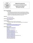 Legislative History: An Act Regarding County Contingent Account Limits (SP286)(LD 856) by Maine State Legislature (116th: 1992-1994)