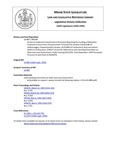 Legislative History: An Act to Implement Constitutional Provisions Requiring the Funding of Mandates Imposed on Local Units of Government (SP299)(LD 885) by Maine State Legislature (116th: 1992-1994)