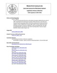 Legislative History:  An Act to Amend Certain Provisions of the Maine Emergency Medical Services Act of 1982 (HP674)(LD 912)