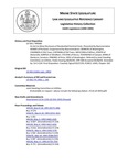 Legislative History:  An Act to Allow Disclosure of Residential Electrical Costs (HP685)(LD 926)