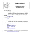 Legislative History: An Act to Expand the Rights of People with Mental Illness or Mental Retardation (SP314)(LD 947) by Maine State Legislature (116th: 1992-1994)