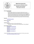 Legislative History:  An Act to Establish a Moratorium on the Search for a Maine Site for Low-level Radioactive Waste Disposal, to Impose Additional Duties on the Low-level Radioactive Waste Authority and to Provide for a Review of the State's Role in the Storage and Disposal of Low-level Radioactive Waste (HP717)(LD 968)