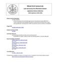 Legislative History: An Act to Increase the Fee for Marriage Licenses (SP328)(LD 1004) by Maine State Legislature (116th: 1992-1994)