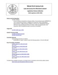 Legislative History: An Act to Enhance Competition in Electric Utilities (SP331)(LD 1007) by Maine State Legislature (116th: 1992-1994)