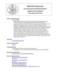 Legislative History:  RESOLUTION, Proposing an Amendment to the Constitution of Maine to Create a Unicameral Legislature (HP768)(LD 1035)