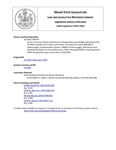 Legislative History: An Act to Correct Volume Deficiencies in Hospital Base-year Budgets Administered by the Maine Health Care Finance Commission (SP339)(LD 1036) by Maine State Legislature (116th: 1992-1994)