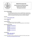 Legislative History: An Act Repealing Advisory Boards on Fisheries and Wildlife Matters (HP805)(LD 1091) by Maine State Legislature (116th: 1992-1994)