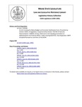 Legislative History:  An Act Creating the Maine Budget and Economic Stabilization Fund (SP386)(LD 1167)
