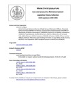 Legislative History: An Act to Ensure Fairness in the Use of Radar by Law Enforcement Officers (HP866)(LD 1175) by Maine State Legislature (116th: 1992-1994)