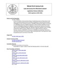 Legislative History:  An Act to Establish a Demonstration Project Transferring County Jail Operations to the State (HP872)(LD 1181)