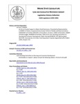 Legislative History: An Act to Provide Support to Maine Small Businesses (HP929)(LD 1252) by Maine State Legislature (116th: 1992-1994)