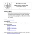 Legislative History:  An Act to Define Certain Municipal Service Charges or Payments in Lieu of Tax as Elements of Hospital Financial Requirements under the State of Maine Hospital Care Financing System (HP930)(LD 1253)