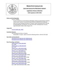 Legislative History: An Act to Clarify the Laws Pertaining to Mortgages and the Laws Pertaining to Taxation of Real Estate Transfers (HP934)(LD 1257) by Maine State Legislature (116th: 1992-1994)