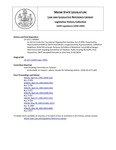 Legislative History: An Act to Create the Tax-exempt Organization Sunshine Act of 1993 (HP942)(LD 1271) by Maine State Legislature (116th: 1992-1994)