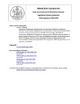 Legislative History: Resolution, Proposing an Amendment to the Constitution of Maine to Allow the Governor to Veto Specific Appropriations and Allocations (SP418)(LD 1327) by Maine State Legislature (116th: 1992-1994)