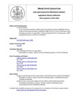 Legislative History: An Act to Keep Drunk Drivers Off the Road (SP419)(LD 1328) by Maine State Legislature (116th: 1992-1994)