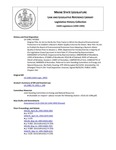 Legislative History: An Act to Clarify the Time Frame in Which the Board of Environmental Protection Is to Establish a Numeric Water Quality Criterion for Dioxin (HP1002)(LD 1348) by Maine State Legislature (116th: 1992-1994)