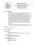 Legislative History: Resolve, Directing Release of Investigative Records Related to Ballot Tampering (HP1003)(LD 1349) by Maine State Legislature (116th: 1992-1994)