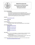 Legislative History: An Act to Provide for the Recall of the Governor, State Senators and State Representatives (HP1004)(LD 1350) by Maine State Legislature (116th: 1992-1994)