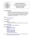 Legislative History: An Act to Make State Drug Testing Standards for Marijuana Consistent with Federal Standards (HP1011)(LD 1357) by Maine State Legislature (116th: 1992-1994)