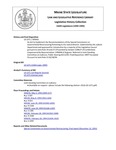 Legislative History: An Act to Implement the Recommendations of the Special Commission on Governmental Restructuring Pertaining to the Judicial Branch (SP441)(LD 1371) by Maine State Legislature (116th: 1992-1994)