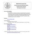 Legislative History:  An Act to Create an Investment Tax Credit to Encourage New Capital Investments by Maine Businesses (HP1025)(LD 1377)