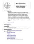 Legislative History: An Act to Strengthen the Enforcement of the Civil Rights and Sexual Harassment Laws (HP1032)(LD 1384) by Maine State Legislature (116th: 1992-1994)