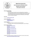 Legislative History: An Act to Provide One Centralized Location for Obtaining Permits (HP1033)(LD 1385) by Maine State Legislature (116th: 1992-1994)