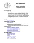 Legislative History: An Act to Strengthen the Public Disclosure of Lobbying Activities (HP1038)(LD 1390) by Maine State Legislature (116th: 1992-1994)