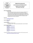 Legislative History: Resolve, Instructing the Department of Labor to Place Van Buren and Madawaska in Separate Labor Markets (HP1044)(LD 1396) by Maine State Legislature (116th: 1992-1994)