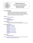 Legislative History:  An Act to Encourage Residential Energy Efficiency (HP1047)(LD 1399)