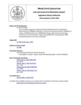 Legislative History: An Act to Require Agencies to Maximize Medicaid Reimbursement (HP1048)(LD 1400) by Maine State Legislature (116th: 1992-1994)