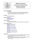 Legislative History: An Act Concerning the Terminally Ill (SP453)(LD 1420) by Maine State Legislature (116th: 1992-1994)