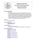 Legislative History: An Act to Eliminate the Statute of Limitation in Child Molestation Cases (HP1070)(LD 1436) by Maine State Legislature (116th: 1992-1994)