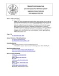 Legislative History: An Act to Establish an Ambient Water Toxins Program (HP1080)(LD 1446) by Maine State Legislature (116th: 1992-1994)