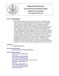 Legislative History: An Act to Provide Funds for Community Mental Health Services (HP1174)(LD 1566) by Maine State Legislature (116th: 1992-1994)