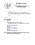 Legislative History: An Act to Amend Road Dust Nuisance Laws (HP1185)(LD 1582) by Maine State Legislature (116th: 1992-1994)