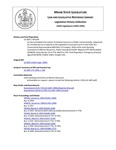 Legislative History: An Act to Establish the Lobster Promotion Council as a Public Instrumentality (HP1199)(LD 1607) by Maine State Legislature (116th: 1992-1994)