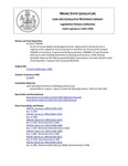 Legislative History: An Act to Ensure Quality Psychological Services (SP580)(LD 1624) by Maine State Legislature (116th: 1992-1994)