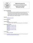 Legislative History: An Act to Strengthen Enforcement of Manufactured Housing Warranties (HP1219)(LD 1638) by Maine State Legislature (116th: 1992-1994)