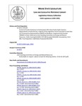 Legislative History: An Act to Provide Assistance to Homeowners Who Have Faulty Septic Systems (HP1245)(LD 1672) by Maine State Legislature (116th: 1992-1994)