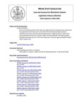 Legislative History: An Act to Exempt Eye Banks from Sales Tax (HP1247)(LD 1674) by Maine State Legislature (116th: 1992-1994)