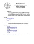 Legislative History: An Act to Inform Telephone Consumers of Options for Deterring Unwanted Telephone Solicitation (HP1258)(LD 1685) by Maine State Legislature (116th: 1992-1994)