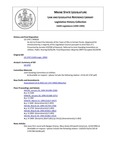 Legislative History: An Act to Protect the Interests of the Town of Otis in Certain Ponds (SP630)(LD 1747) by Maine State Legislature (116th: 1992-1994)