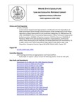 Legislative History: An Act to Make Supplemental Appropriations and Allocations for the Expenditures of State Government and to Change Certain Provisions of the Law Necessary to the Proper Operations of State Government for the Fiscal Years Ending June 30, 1994 and June 30, 1995 (HP1306)(LD 1761) by Maine State Legislature (116th: 1992-1994)