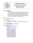 Legislative History: An Act to Increase Reimbursement Amounts to Municipalities Collecting Excise Taxes for Unorganized Townships (SP636)(LD 1770) by Maine State Legislature (116th: 1992-1994)