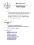 Legislative History: An Act to Refund Money Collected from the Disposal Fee on Major Appliances and Tires to Municipalities (HP1314)(LD 1776) by Maine State Legislature (116th: 1992-1994)